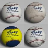 3D Model - 4 Baseballs