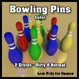 3D Model - Bowling Pins Color
