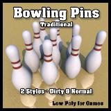 3D Model - Bowling Pins Traditional