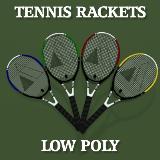 3D Model - 4 Tennis Rackets