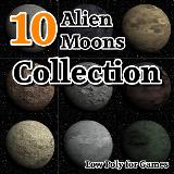 3D Model - 10 Alien Moons Collection
