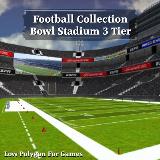 3D Model - Football Collection Bowl Stadium 3 Tier