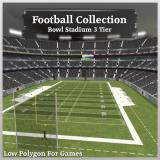 3D Model - Football Collection Bowl Stadium 3 Tier V2