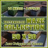 3D Model - 50x50 Rectangular Maze Collection
