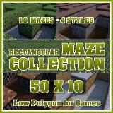 3D Model - 50x10 Rectangular Maze Collection