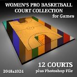 3D Model - Women's Pro Basketball Court